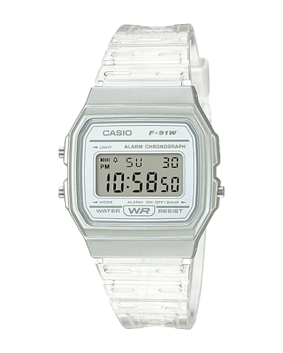RELOJ CASIO F-91WS-7EF BLANCO