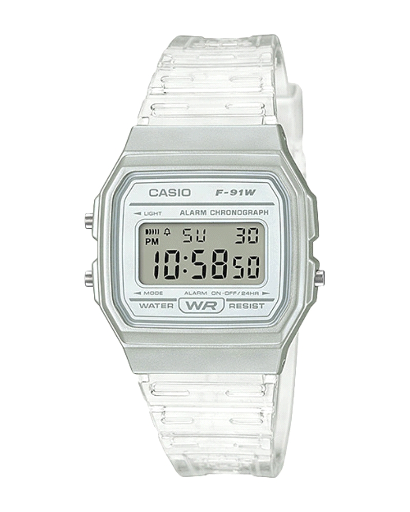 RELOJ CASIO F-91WS-7EF BLANCO