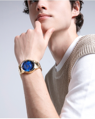 RELOJ ACERO IP DORADO BRAZALETE SR VA                                                               