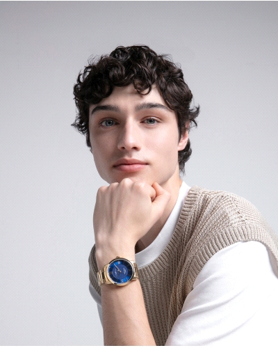 RELOJ ACERO IP DORADO BRAZALETE SR VA                                                               