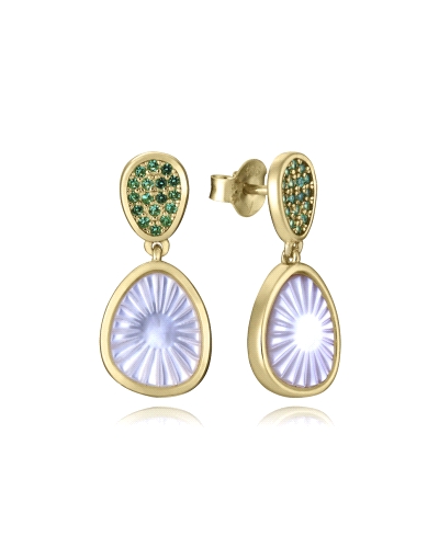 Unos pendientes que combinan frescura y sofisticación en un diseño lleno de encanto. Realizados en plata de primera ley con un d