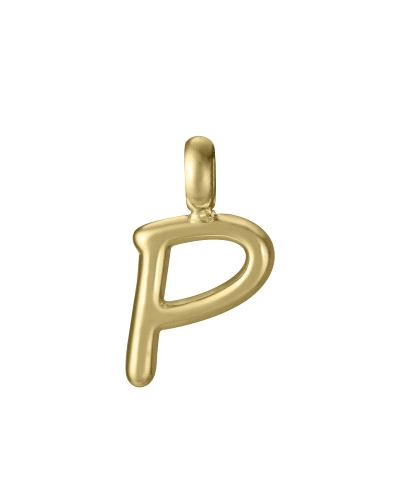 Colgante de Viceroy de acero Ip dorado de la letra P.