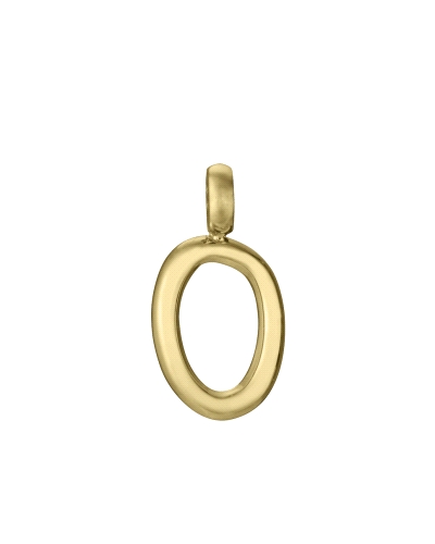 Colgante de Viceroy de acero Ip dorado de la letra O.