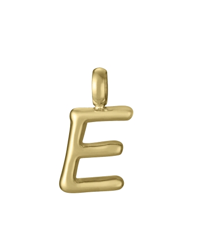 Colgante de Viceroy de acero Ip dorado de la letra E.