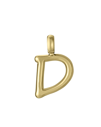 Colgante de Viceroy de acero Ip dorado de la letra D.