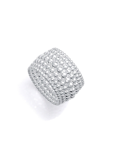 Anillo de Viceroy de la colección Laura Escanes de acero con baño de plata.