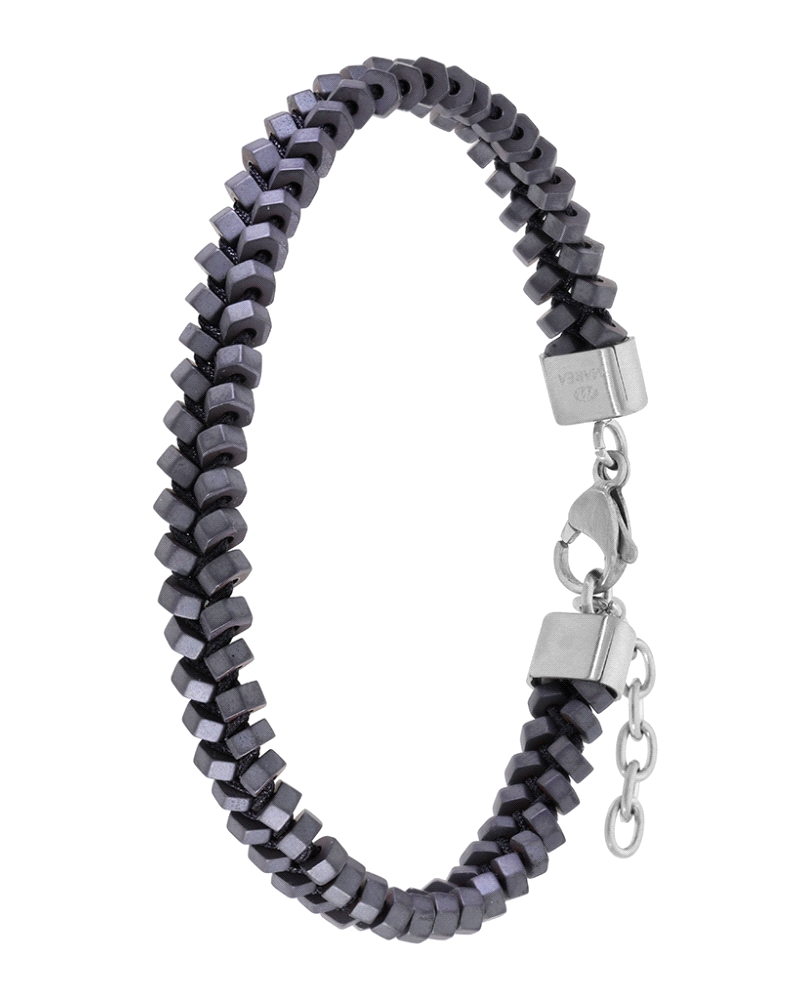 Pulsera de hombre de Marea. Fabricada en acero inoxidable con un efecto mate de color negro y una medida de 20 + 3 cm.