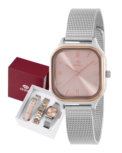 Reloj Marea Mujer B41437/2. Reloj analógico femenino elegante con caja de acero inoxidable de 32 mm y bisel rose que aporta un t