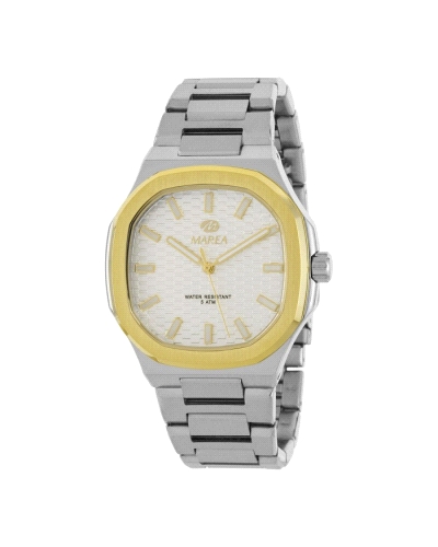 Reloj Marea para hombre de la colección Trendy fabricado en acero inoxidable plateado y dorado. Estamos ante un reloj de diseño 
