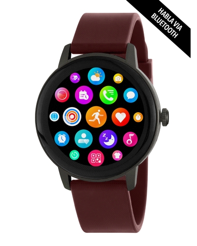 Smartwatch con pantalla de 1,3”, caja de 38 x 45 mm y batería de 220 mAh con hasta 2 días de autonomía. Resistente al agua IP67.