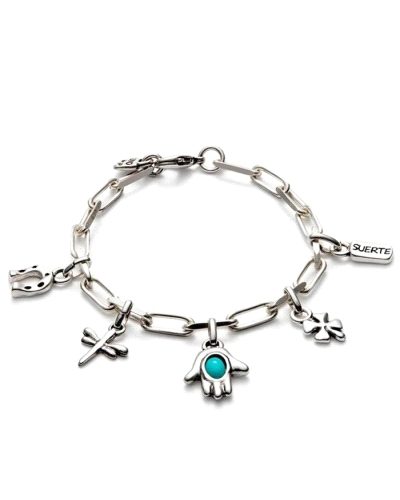 Pulsera UNOde50 para mujer de la colección Ser Único fabricada en aleación de metales bañados en plata compuesta por una cadena 