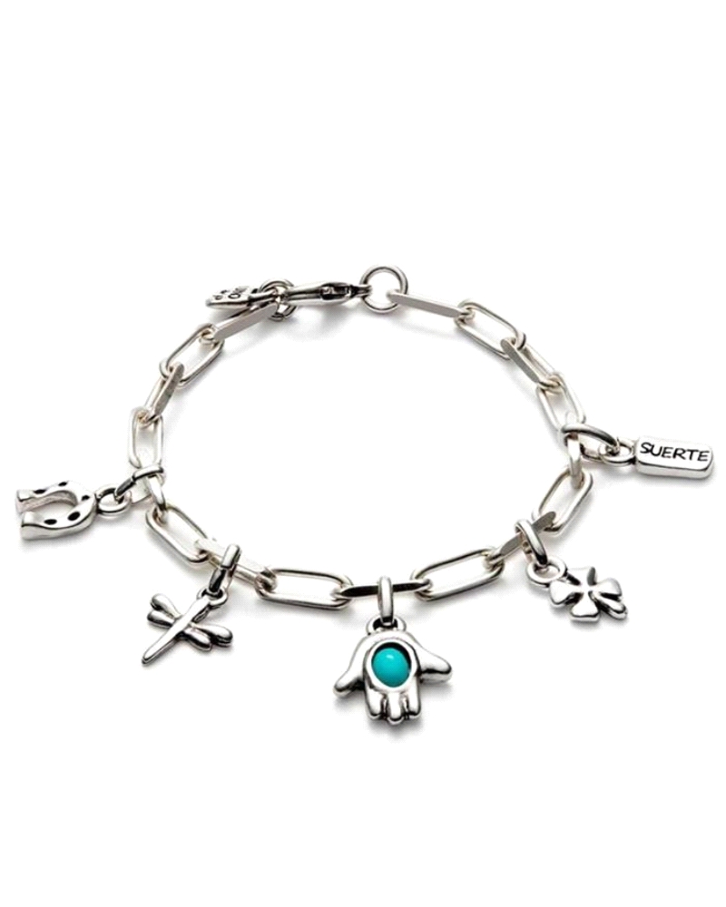 Pulsera UNOde50 para mujer de la colección Ser Único fabricada en aleación de metales bañados en plata compuesta por una cadena 