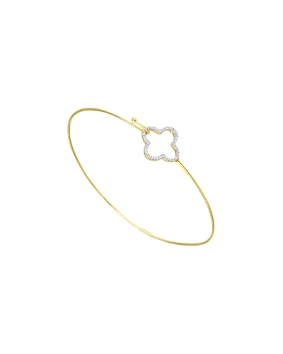 Pulsera Lecarré de oro amarillo 750 con diamantes, diseño elegante y sofisticado. Medida 60x54 mm, ideal para realzar cualquier 