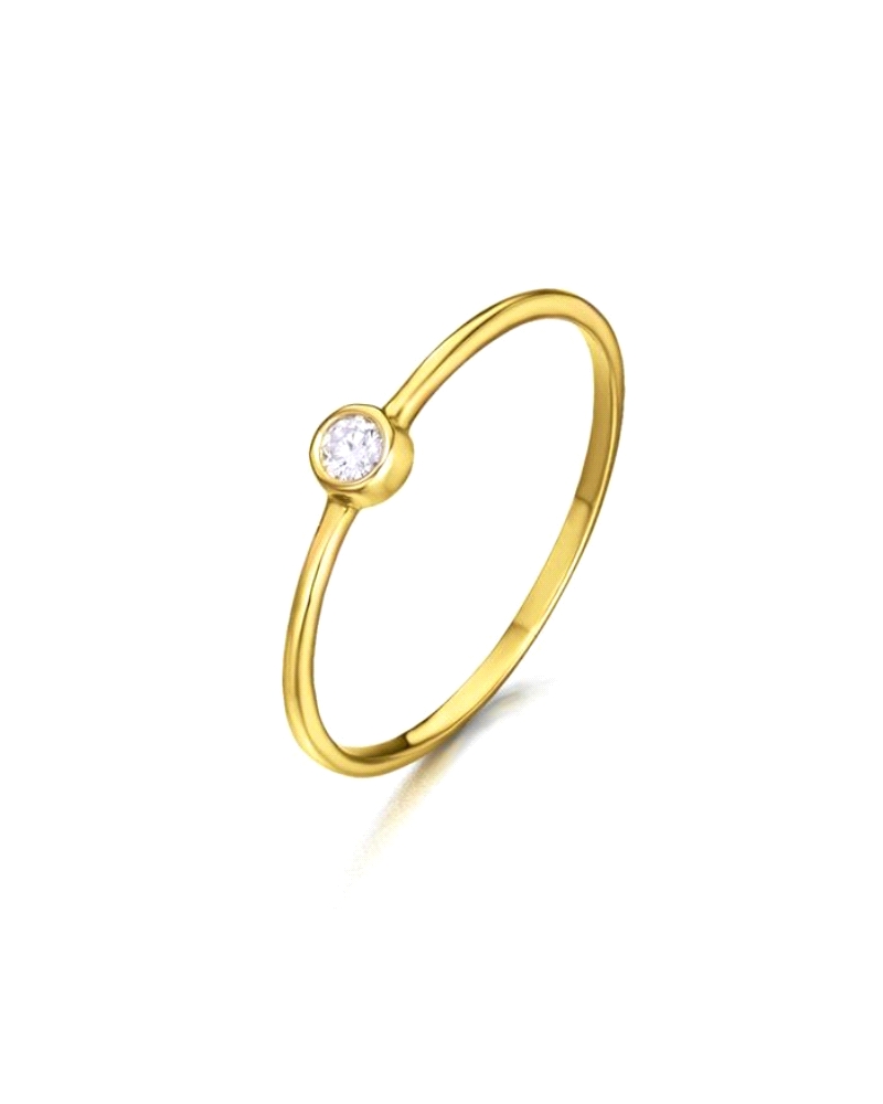 Deslumbra con el Anillo Oro Solitario Diamante, una joya única de la prestigiosa marca Lecarré. Hecho en oro de 18K de la Colecc