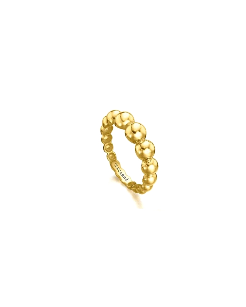 ¡Eleva tu estilo con el Anillo O.A Bolas Volumen Oro de Lecarré! Diseñado con elegancia y fabricado en Oro 18K, este anillo es l