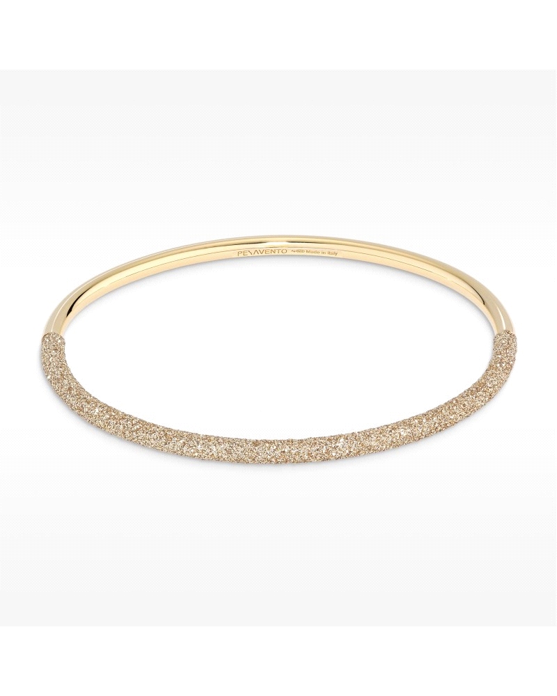 Pulsera Pesavento en plata 925 con acabado Polvere Giallo Nardò. De color amarillo lúcido con micropartículas reflectantes para 