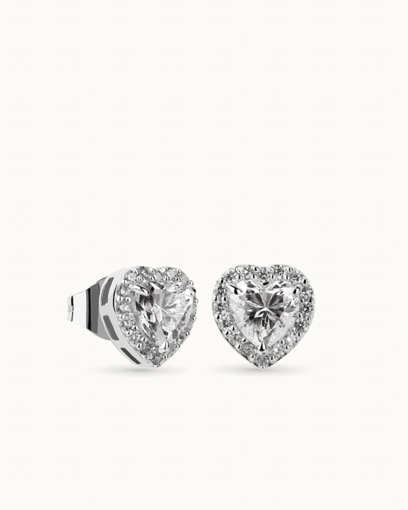 Pendientes BRILLIANT CUT en plata de ley y circonitas Excellence star cut talladas con los estándares ideales del corte brillant