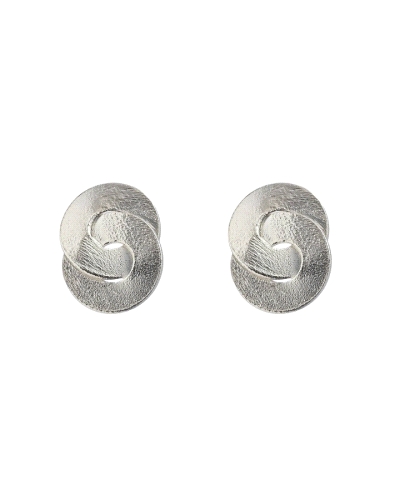 Pendiente de plata de ley 925 de 14mm de largo x 10mm de ancho y cierre a presión.