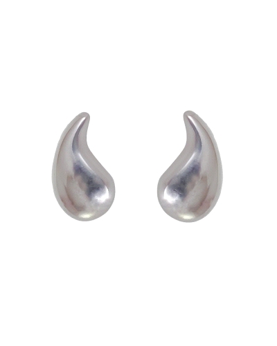 Pendiente de forma de gota de plata de ley 925 ( 19mm largo x 11mm ancho ) con cierre a presión.