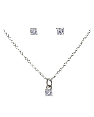 Juego de plata de ley 925 de gargantilla con cadena rolo ( 1.5mm ) de 42 cm de largo + cadena adaptable de 3 cm con motivo de ga