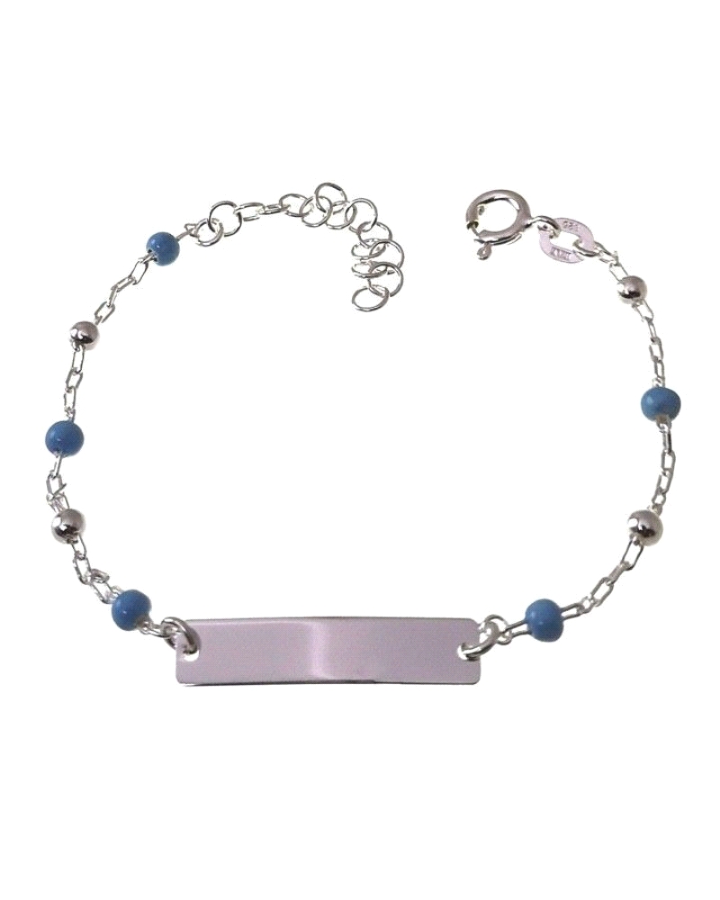 Esclava de plata de ley 925 infantil de 15 cm de largo + cadena adaptable de 3 cm.
