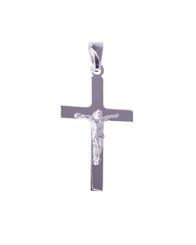 Colgante de Cruz de Cristo de plata de ley 925.