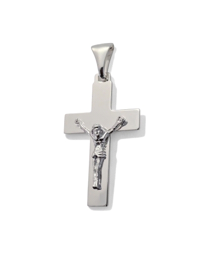 Colgante de plata de ley 925 de Cruz con Cristo.
