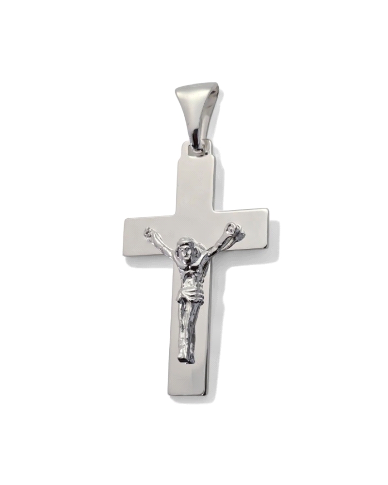 Colgante de plata de ley 925 de Cruz con Cristo.