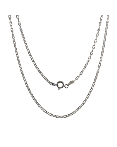 Cadena de plata de ley lisa en 60 cm forzada marina de 0.60 mm de grosor.