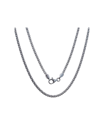 Cadena de plata de ley 925 de 50 cm coreana, de 2.50 mm de grosor.