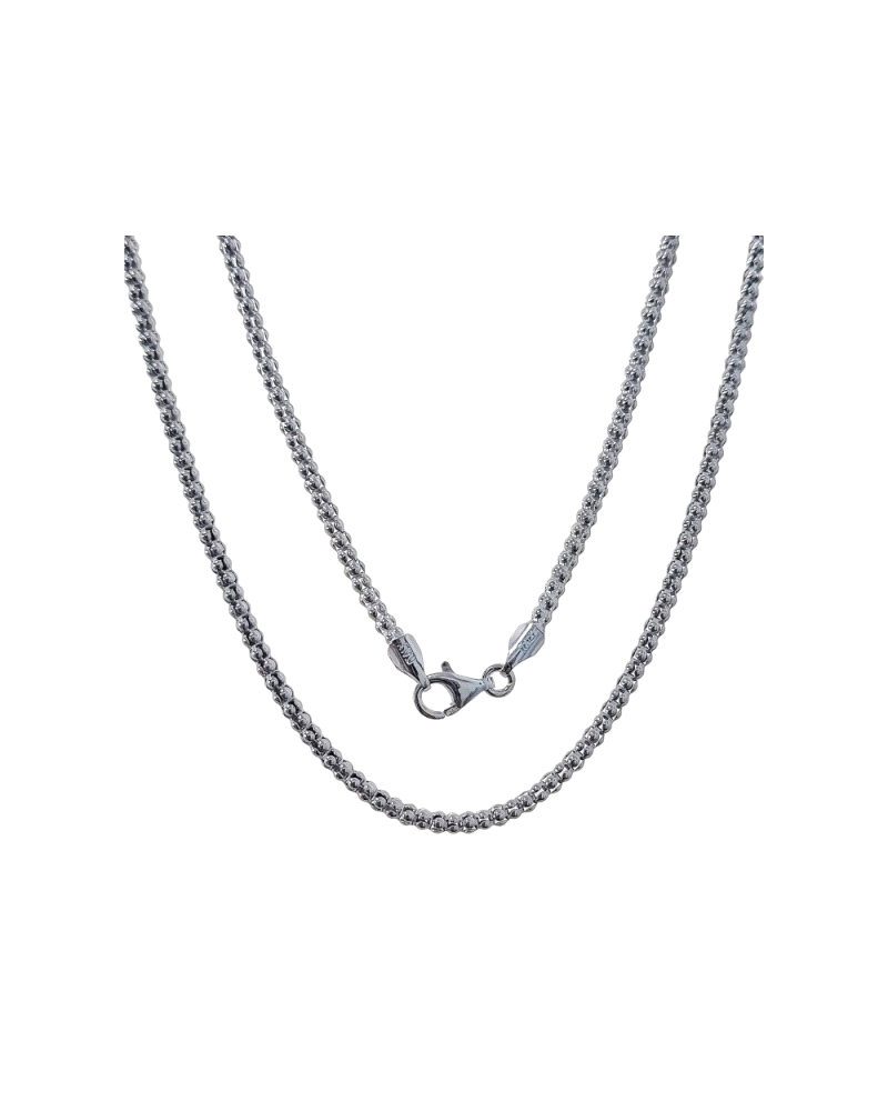 Cadena de plata de ley 925 de 50 cm coreana, de 2.50 mm de grosor.
