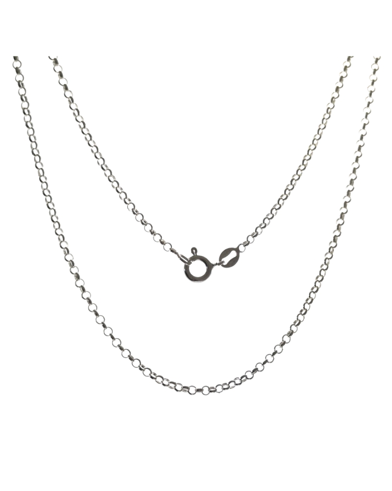 Cadena de plata de ley 925 rolo de 0.27mm de grosor en 50 cm.