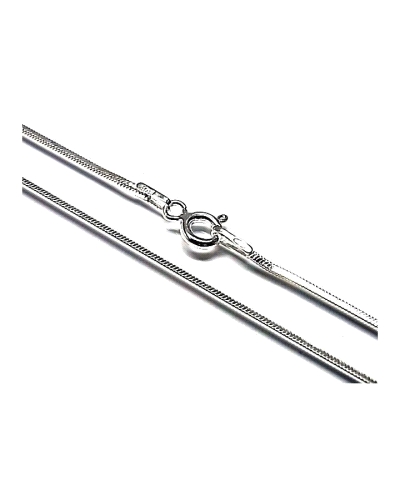 Cadena de plata de ley con 40 cm de cola topo diamantada de 0.25 mm de grosor.