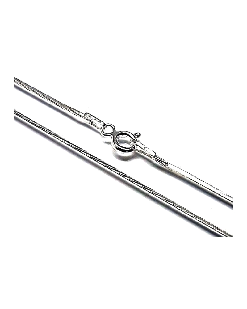 Cadena de plata de ley con 40 cm de cola topo diamantada de 0.25 mm de grosor.