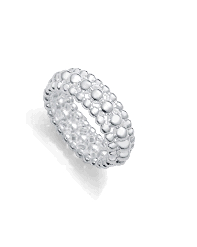Anillo de Viceroy de la colección Laura Escanes en acero chapado en plata.