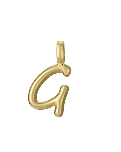Colgante de Viceroy de acero Ip dorado de la letra G.